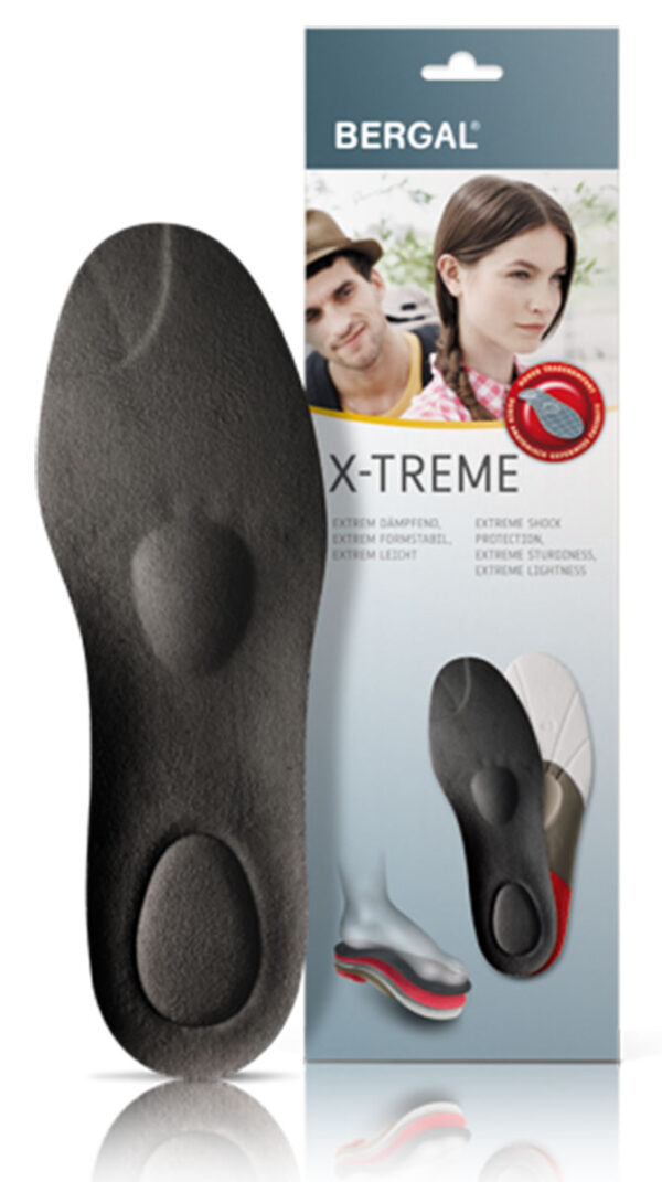 3 Paar Bergal X-TREME Einlegesohle Gr. 36-46 dämpfende Sohle (Weiches