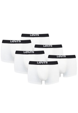 Levi's Solid Basic Herren Boxershorts Unterwäsche aus Bio-Baumwolle im 6er Pack