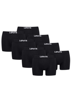 Levi's Solid Herren Boxershorts Unterwäsche aus Bio-Baumwolle im 8er Pack