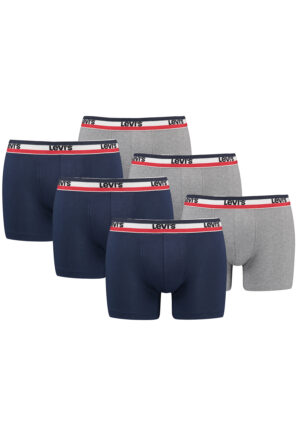Levi's Sportswear Logo Herren Boxershorts Unterwäsche aus Bio-Baumwolle im 6er P...