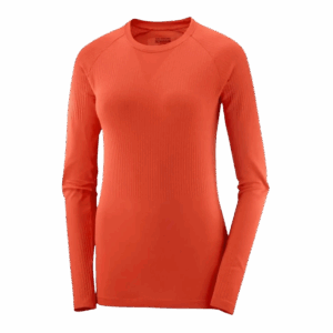 SALOMON SENSE LS TEE DAMEN Damen Rot L