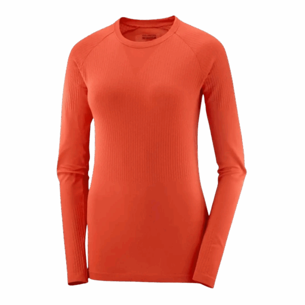 SALOMON SENSE LS TEE DAMEN Damen Rot L