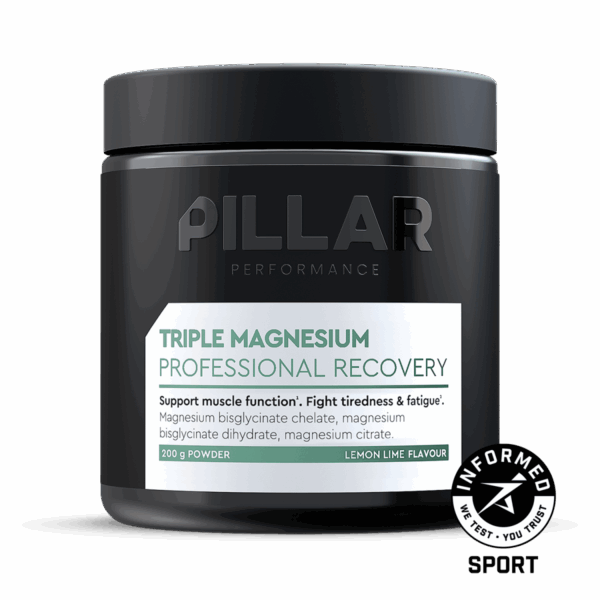 PILLAR PERFORMANCE TRIPLE MAGNESIUM Professional Recovery Powder Lemon Lime