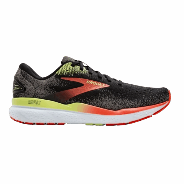 BROOKS GHOST 16 Laufschuhe Herren Black/Mandarin Red/Grey B (schmal) 42