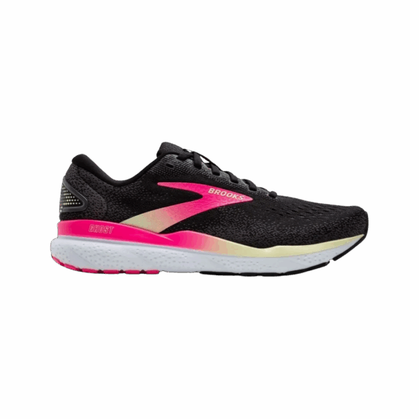 BROOKS GHOST 16 Laufschuhe Damen Black/Pink/Yellow 2A (schmal) 38