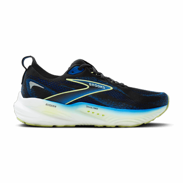 BROOKS GLYCERIN 22 Laufschuhe Herren Black/Cobalt/Neo Yellow 2E (breit) 49