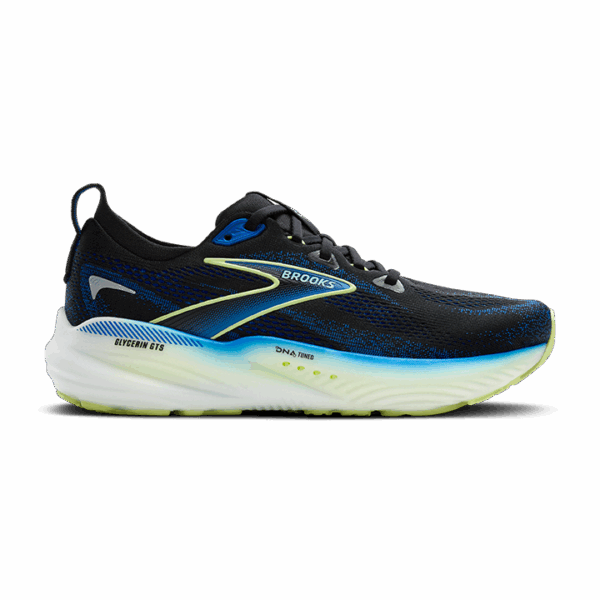 BROOKS GLYCERIN GTS 22 Laufschuhe Herren Black/Cobalt/Neo Yellow D (normal) 40