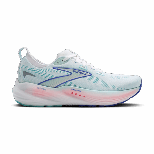 Brooks Glycerin 22 Damen White/Limpet Shell/Amparo Blue Gr. 38 Weite D(breit)