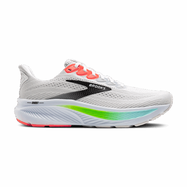 Brooks Ghost 17 Laufschuhe Herren White/Pink Clay/Gecko D (normal) 40
