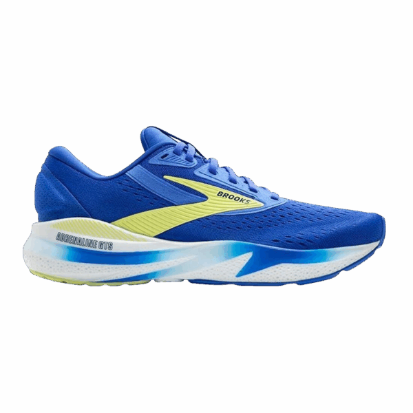 BROOKS ADRENALINE GTS 24 Herren Laufschuhe Cobalt/Neo Yellow/Peacoat B (schmal) 43