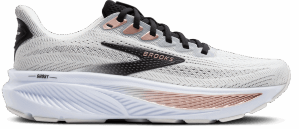 Brooks Ghost 17 Laufschuhe Damen White/Black/Rose Gold B (normal) 38