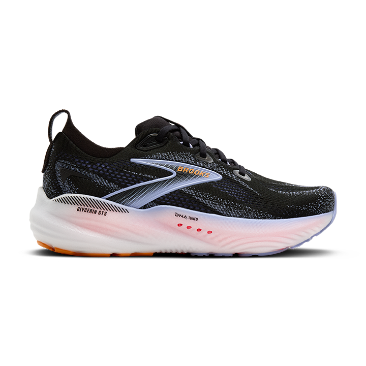 BROOKS GLYCERIN GTS 22 Laufschuhe Damen Black/Blue Heron/Orange B (normal) 38 1 BROOKS GLYCERIN GTS 22 Laufschuhe Damen Black/Blue Heron/Orange B (normal) 38