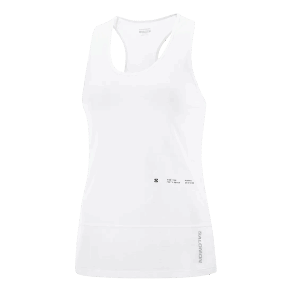 SALOMON CROSS RUN GFX TANK Damen Weiß M