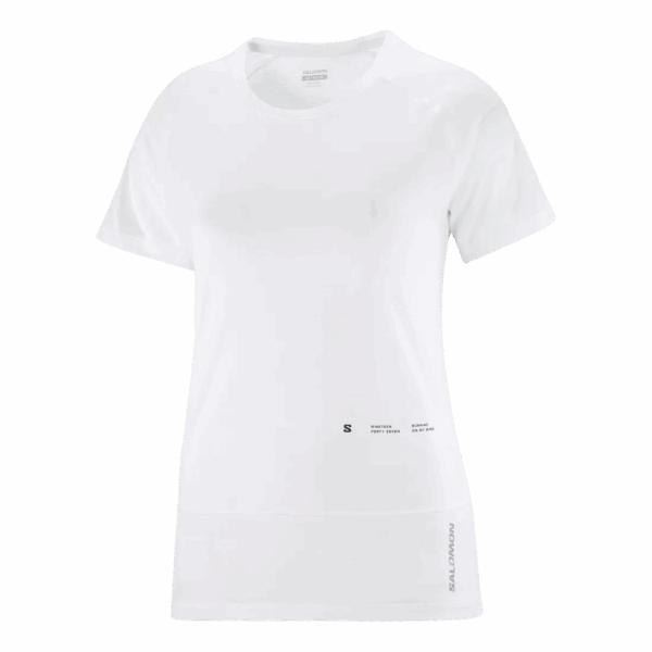 SALOMON CROSS RUN GFX T-SHIRT Damen Weiß L