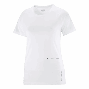 SALOMON CROSS RUN GFX T-SHIRT Damen Weiß XL
