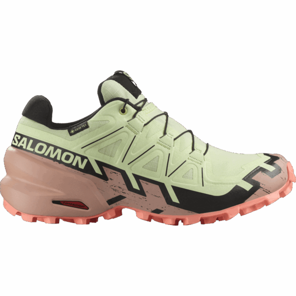 SALOMON SPEEDCROSS 6 GTX Trailschuhe Damen Lime Cream / Mahogany Rose / Black 37 1/3