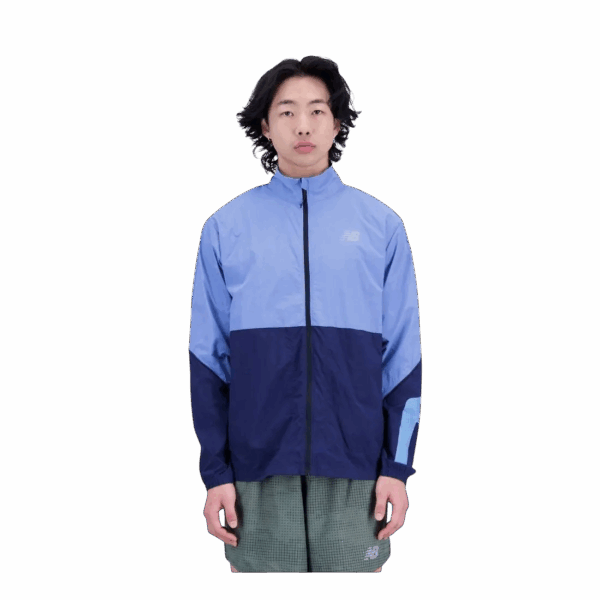 NEW BALANCE GRAPHIC IMPACT RUN PACKABLE JACKET Herren Blau XL