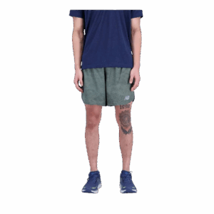 NEW BALANCE PRINTED IMPACT RUN 5 INCH SHORT Herren Grün S