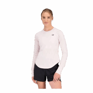 NEW BALANCE Q SPEED JACQUARD LONG SLEEVE Damen Pink L