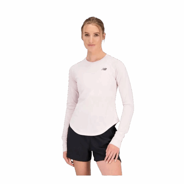 NEW BALANCE Q SPEED JACQUARD LONG SLEEVE Damen Pink L