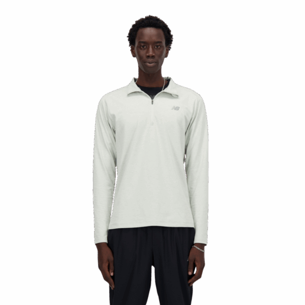 NEW BALANCE SPACE DYE 1/4 ZIP-Shirt Herren Athletic Grey M
