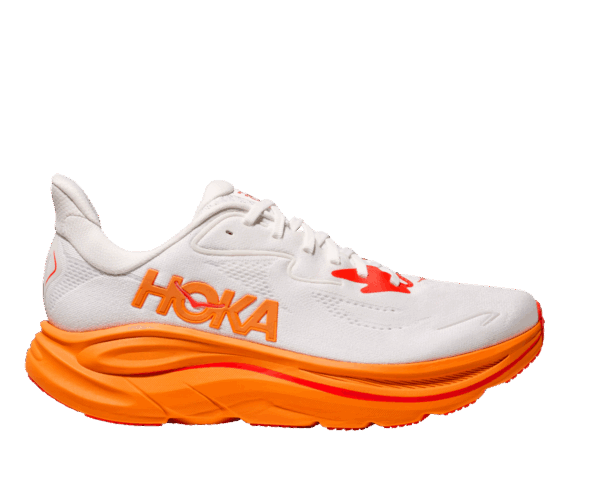 HOKA CLIFTON 10 Laufschuhe Herren FROST / ORANGE ZEST D (normal) 49 1/3