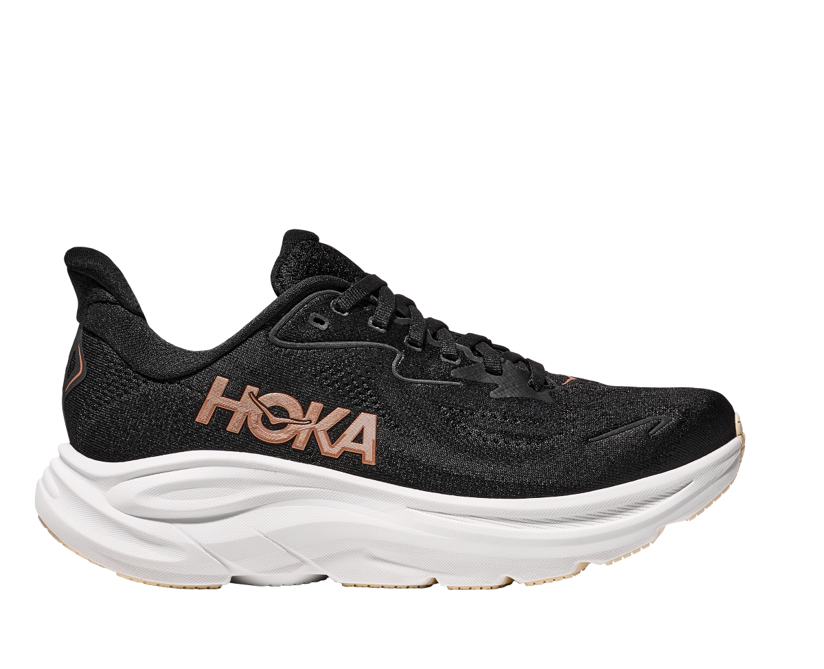 HOKA CLIFTON 10 Laufschuhe Damen BLACK / ROSE GOLD B (normal) 38 2/3 1 HOKA CLIFTON 10 Laufschuhe Damen BLACK / ROSE GOLD B (normal) 38 2/3