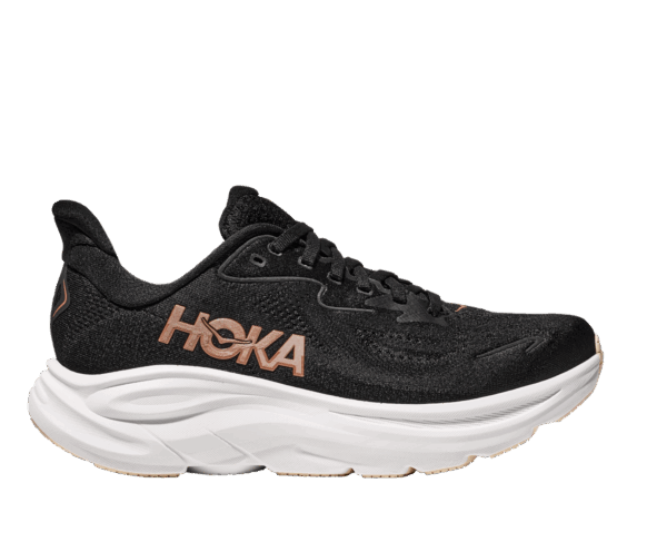 HOKA CLIFTON 10 Laufschuhe Damen BLACK / ROSE GOLD B (normal) 36