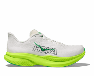 Hoka MACH 6 Herren WHITE / NEON LIME Gr. 42 Weite D (normal)
