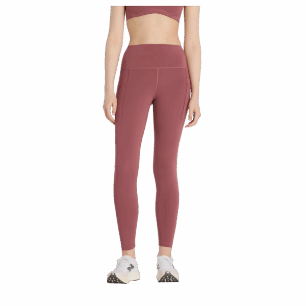 NEW BALANCE NB Sleek Pocket High Rise Legging 25" Damen WASHED BURGUNDY S