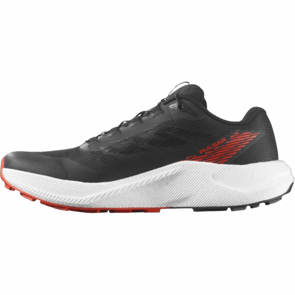 Salomon PULSAR Trailschuhe Herren Black/White/Cherry Tomato 44 2/3