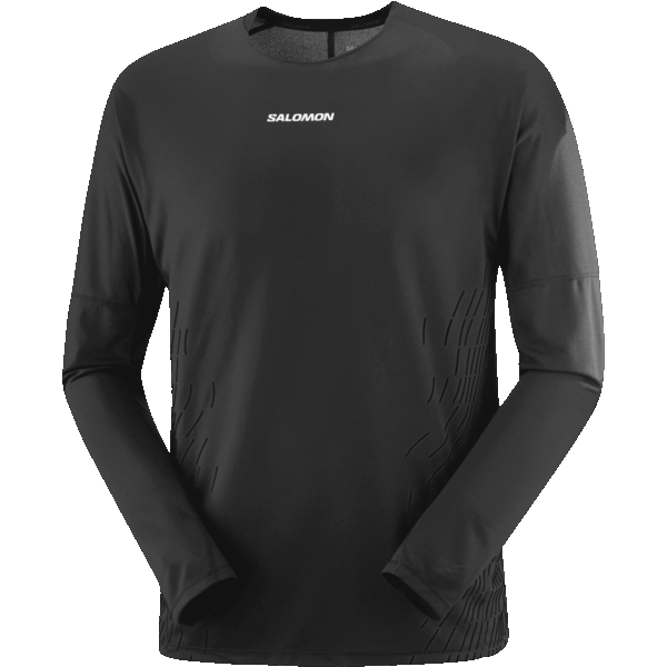 SALOMON SENSE AERO LS TEE GFX M Herren DEEP BLACK/BLACK BEAUTY XL
