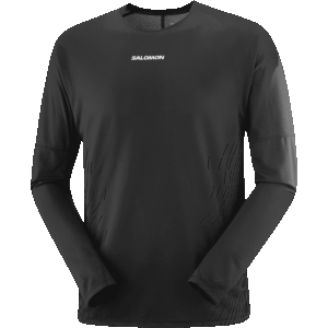 SALOMON SENSE AERO LS TEE GFX M Herren DEEP BLACK/BLACK BEAUTY S