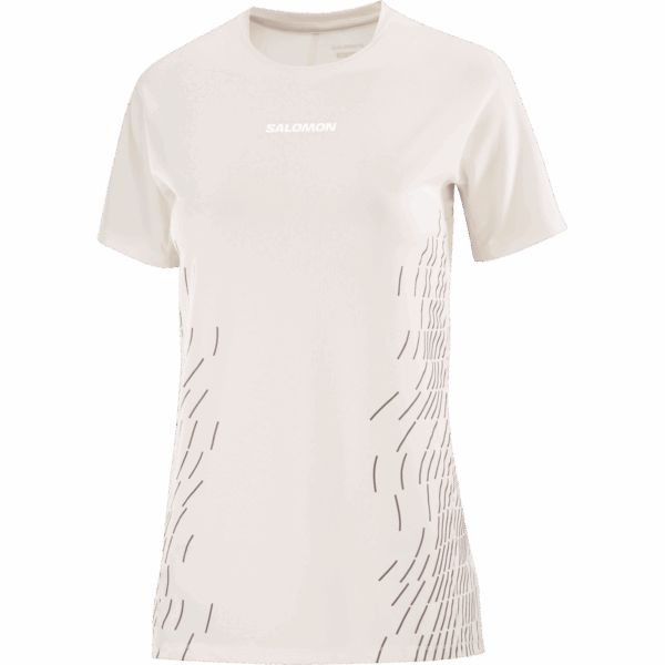 SALOMON SENSE AERO SS TEE GFX W Damen WHISPER WHITE/WHITE M