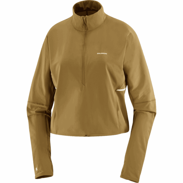 SALOMON SENSE AERO HYBD CP PLVR Pullover W Damen BRILLIANT OLIVE M