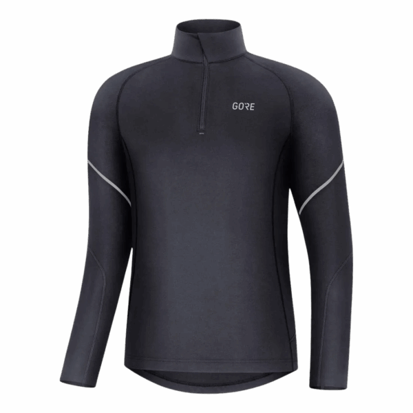 GORE WEAR MID LONG SLEEVE ZIP SHIRT Herren Schwarz L
