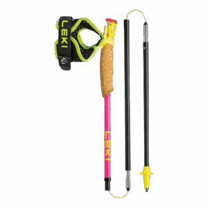 LEKI ULTRATRAIL FX.ONE SUPERLITE Trailrunning Faltstock neonpink-neonyellow-natur 110cm