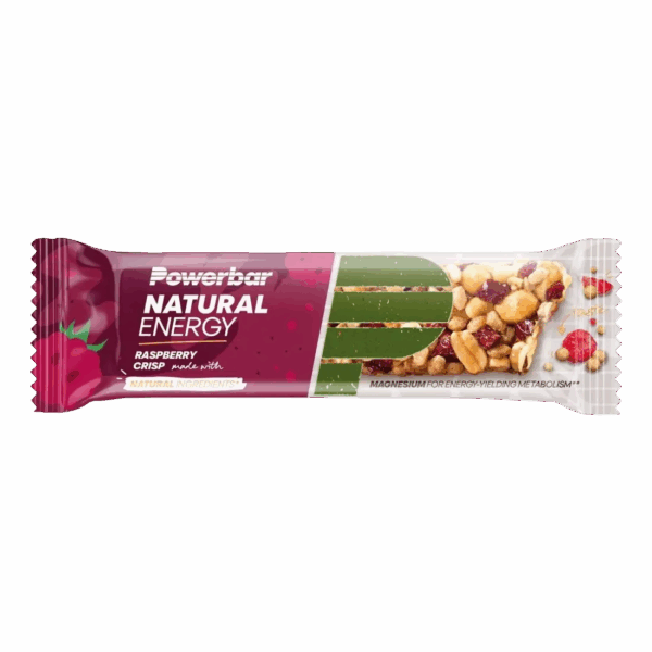 POWERBAR NATURAL ENERGY VEGAN RASPBERRY CRISP MHD 10/2025!!!