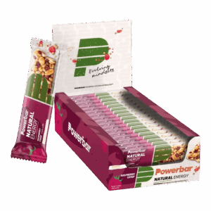 POWERBAR NATURAL ENERGY RIEGEL VEGAN RASPBERRY CRISP BOX