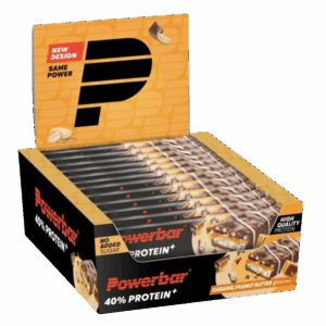 POWERBAR 40% PROTEIN+ CRISP RIEGEL Caramel Peanut Butter 1 Box (12 Stück)