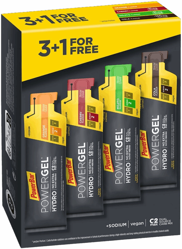 POWERBAR POWERGEL HYDRO 3+1 GRATIS - MULTIFLAVOUR VOTEILSPACK