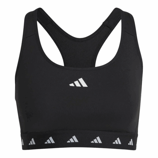 ADIDAS POWERREACT TRAINING MEDIUM-SUPPORT SPORT BH Damen Schwarz XS