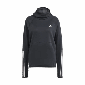 ADIDAS OWN THE RUN 3 STRIPES HOODIE Damen Schwarz S