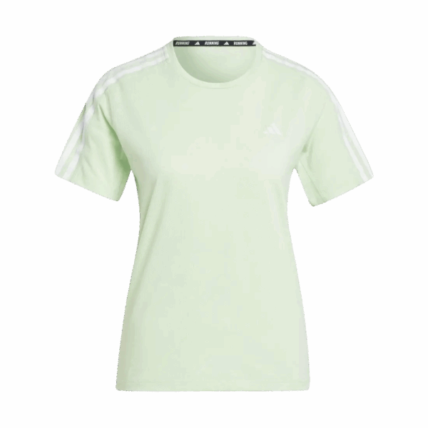 ADIDAS OWN THE RUN 3 STRIPES T-SHIRT Damen Grün XS