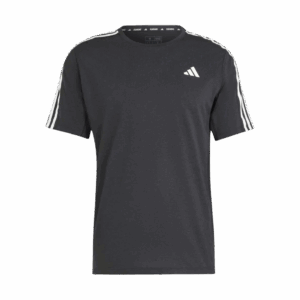 ADIDAS OWN THE RUN 3 STRIPES T-SHIRT Herren Schwarz S