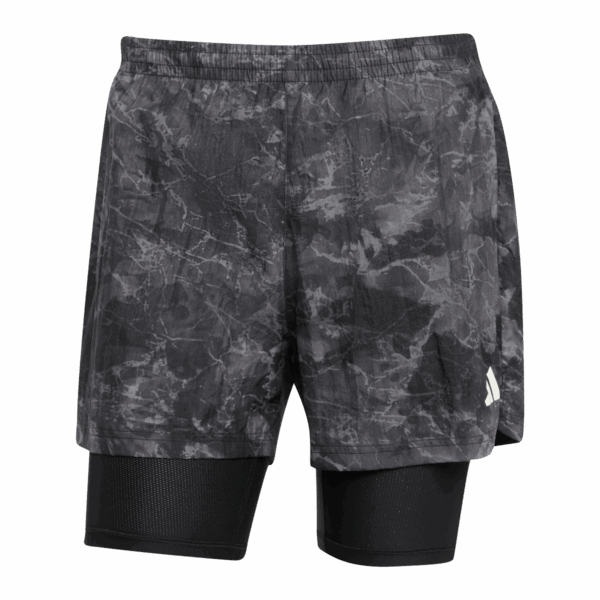ADIDAS OWN THE RUN SPRAY DYE 2-IN-1 SHORTS Herren GREY FOUR/BLACK XS