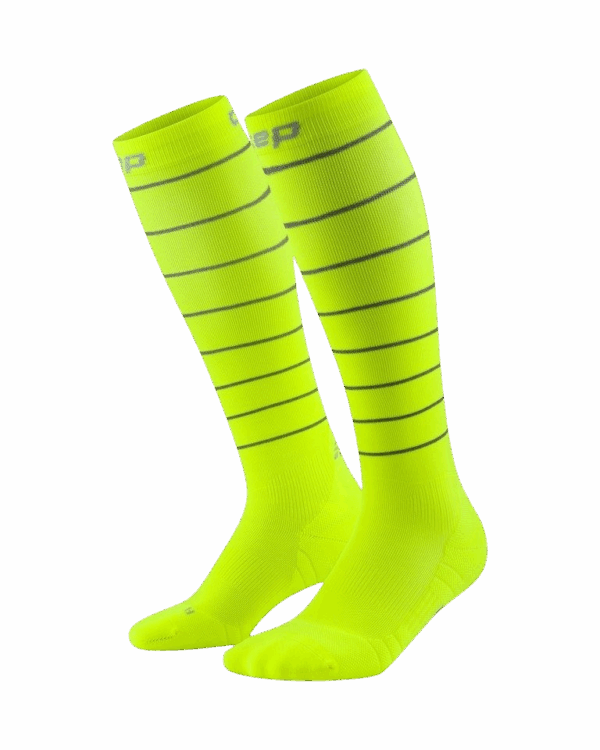 CEP PRO RUN REFLECTIVE SOCKS TALL 2.0 Herren NEON YELLOW Gr. 4