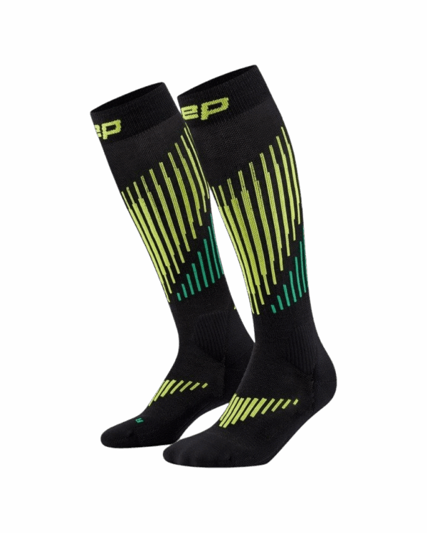 CEP CORE RUN MERINO SOCKS TALL 3.0 Damen BLACK/LIME Gr. 2