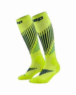 CEP CORE RUN MERINO SOCKS TALL 3.0 Herren LIME/BLUE Gr. 3