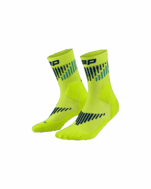 CEP CORE RUN MERINO SOCKS MID CUT 3.0 Herren LIME/BLUE Gr. 39-42